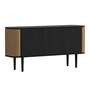 Umage - Treasures Sideboard mit 3 Türen, Eiche schwarz / sugar brown