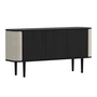 Umage - Treasures Sideboard mit 3 Türen, Eiche schwarz / white sands