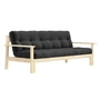 Karup Design - Unwind Schlafsofa, Kiefer natur / dunkelgrau (734)