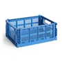 HAY - Colour Crate Korb M, 34,5 x 26,5 cm, electric blue, recycled