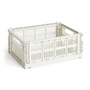 HAY - Colour Crate Korb M, 34,5 x 26,5 cm, off white, recycled