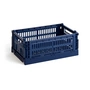 HAY - Colour Crate Korb S, 26,5 x 17 cm, dark blue, recycled