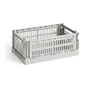 HAY - Colour Crate Korb S, 26,5 x 17 cm, light grey, recycled