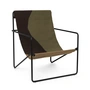 Ferm Living - Desert Lounge Chair, schwarz / dune