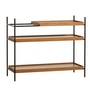 Woud - Tray Shelf niedrig, Walnuss / schwarz (Konfiguration 1)