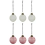 House Doctor - Lolli Christbaumkugel, Ø 6 cm, rot / weiß (6er-Set)