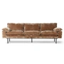 HKliving - Retro Sofa, 4-Sitzer, Samt Cord, aged gold
