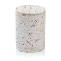 Humdakin - Terrazzo Aufbewahrung mit Deckel, Lucca, Ø 10 x 14 cm, rot / beige