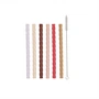 OYOY - Mellow Silikon-Trinkhalm Ø 1 cm, cherry red / vanilla (6er-Set)