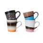 HKliving - 70's Espressotasse, 80 ml, funky (4er-Set)