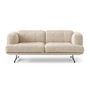 &Tradition - Inland Sofa AV22, 2-Sitzer, Gestell warm black / beige (Clay 011)