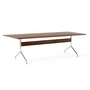 &Tradition - Pavilion Dining Esstisch AV24, 250 x 110 cm, Walnuss lackiert / Gestell chrom