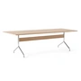 &Tradition - Pavilion Dining Esstisch AV24, 250 x 110 cm, Eiche klar lackiert / Gestell chrom
