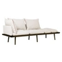 Umage - Lounge Around 3-Sitzer Sofa, Eiche dunkel / white sands
