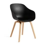 HAY - About A Chair AAC 222, Eiche lackiert / black 2.0 (Kunststoffgleiter)