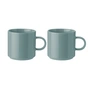 Stelton - Kaffee Tasse, dusty green (2er-Set)