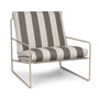 Ferm Living - Desert Stripe Outdoor Sessel, cashmere / chocolate