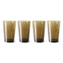 HKliving - 70's Glas Teebecher 400 ml, mud brown (4er-Set)