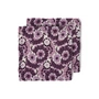 HKliving - Baumwollservietten, 30 x 30 cm, floral burgundy (2er-Set)