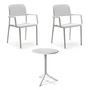 Nardi - Bora Armlehnstuhl (2x) + Step Tisch, weiß