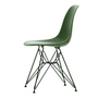 Vitra - Eames Plastic Side Chair DSR RE, forest / dunkelgrün (Kunststoffgleiter basic dark)