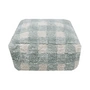 Lorena Canals - Vichy Pouf, 40 x 40 cm, salbei blau