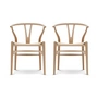 Carl Hansen - CH24 Wishbone Chair, Buche geölt / Naturgeflecht (2er-Set)