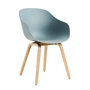 HAY - About A Chair AAC 222, Eiche lackiert / dusty blue 2.0 (Kunststoffgleiter)