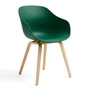 HAY - About A Chair AAC 222, Eiche lackiert / teal green 2.0 (Kunststoffgleiter)