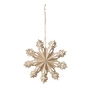 Broste Copenhagen - Christmas Snowflake Deko-Anhänger, Ø 15 cm, natural brown