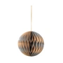 Broste Copenhagen - Christmas Ball Deko-Anhänger, Ø 13 cm, silver / indian tan