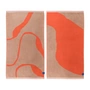Mette Ditmer - Nova Arte Handtuch, 50 x 90 cm, latte / orange (2er-Set)