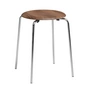 Fritz Hansen - Dot Hocker, Furnier walnuss / Untergestell Chrom	