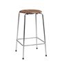 Fritz Hansen - High Dot Barhocker H 65 cm, Furnier walnuss / Untergestell Chrom (4 Beine)