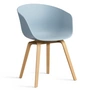 HAY - About A Chair AAC 22, Eiche lackiert / slate blue 2.0 (Kunststoffgleiter)