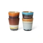 HKliving - 70's Ristretto Becher, 80 ml, solar (4er-Set)