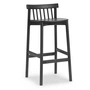 Normann Copenhagen - Pind Barstuhl, 75 cm, Esche schwarz gebeizt