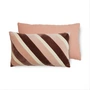 HKliving - Striped Samt-Kissen, 60 x 35 cm, rose