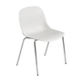 Muuto - Fiber Side Chair Tube Base, Chrom / weiß recycled