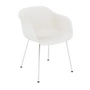 Muuto - Fiber Chair Tube Base, Chrom / weiß recycled