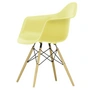 Vitra - Eames Plastic Armchair DAW RE, Esche honigfarben / citron (Filzgleiter basic dark)
