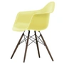 Vitra - Eames Plastic Armchair DAW RE, Ahorn dunkel / citron (Filzgleiter basic dark)