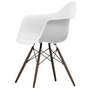 Vitra - Eames Plastic Armchair DAW RE, Ahorn dunkel / baumwollweiß (Filzgleiter basic dark)