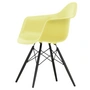 Vitra - Eames Plastic Armchair DAW RE, Ahorn schwarz / citron (Filzgleiter basic dark)