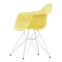 Vitra - Eames Plastic Armchair DAR RE, weiß / citron (Filzgleiter basic dark)