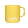 Design Letters - AJ Favourite Porzellan Becher mit Henkel, Happy / yellow