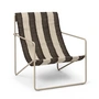 Ferm Living - Desert Lounge Chair, cashmere / off-white / chocolate