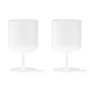 Ferm Living - Ripple Weinglas, frosted (2er-Set)