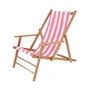 Jan Kurtz - Maxx Deckchair Teakholz, Bezug Designers Guild Streifen pink