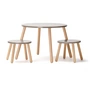 Kids Concept - Tisch und Hocker, hellbraun